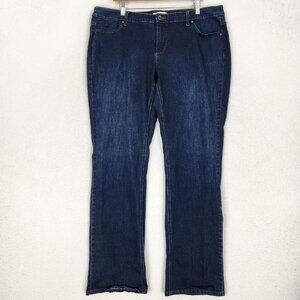 Coldwater Creek Jeans Womens 18 Blue Mid Rise Modern Fit Bootcut Casual Denim